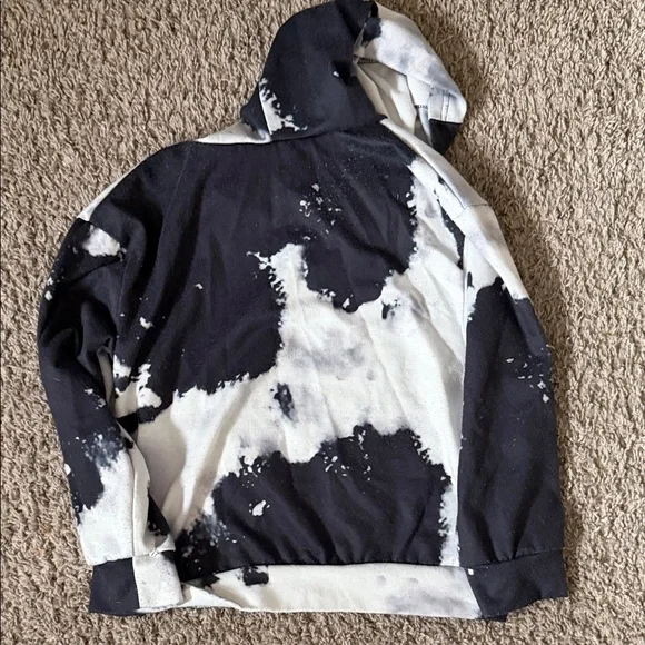 Kids Black and White Graphic Hoodie - Picture 5 of 5